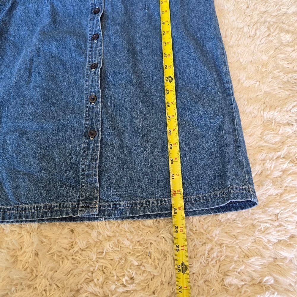 STYLE & Co Womens Denim Button-Up Dress Size 8P Vintage 90s - Picture 5 of 8